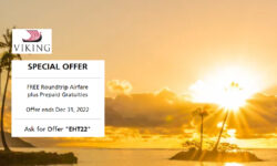 Free Round trip Air + Gratuities included (Viking SPECIAL OFFER)
