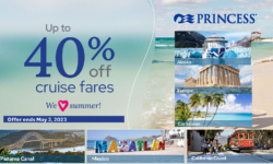 UP TO 40% OFF Cruise Fares  (Princess Cruises)