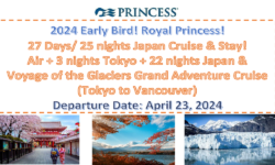 27 Days / 25 Nights Japan Cruise & Stay (Tokyo to Vancouver)(Marco Polo)